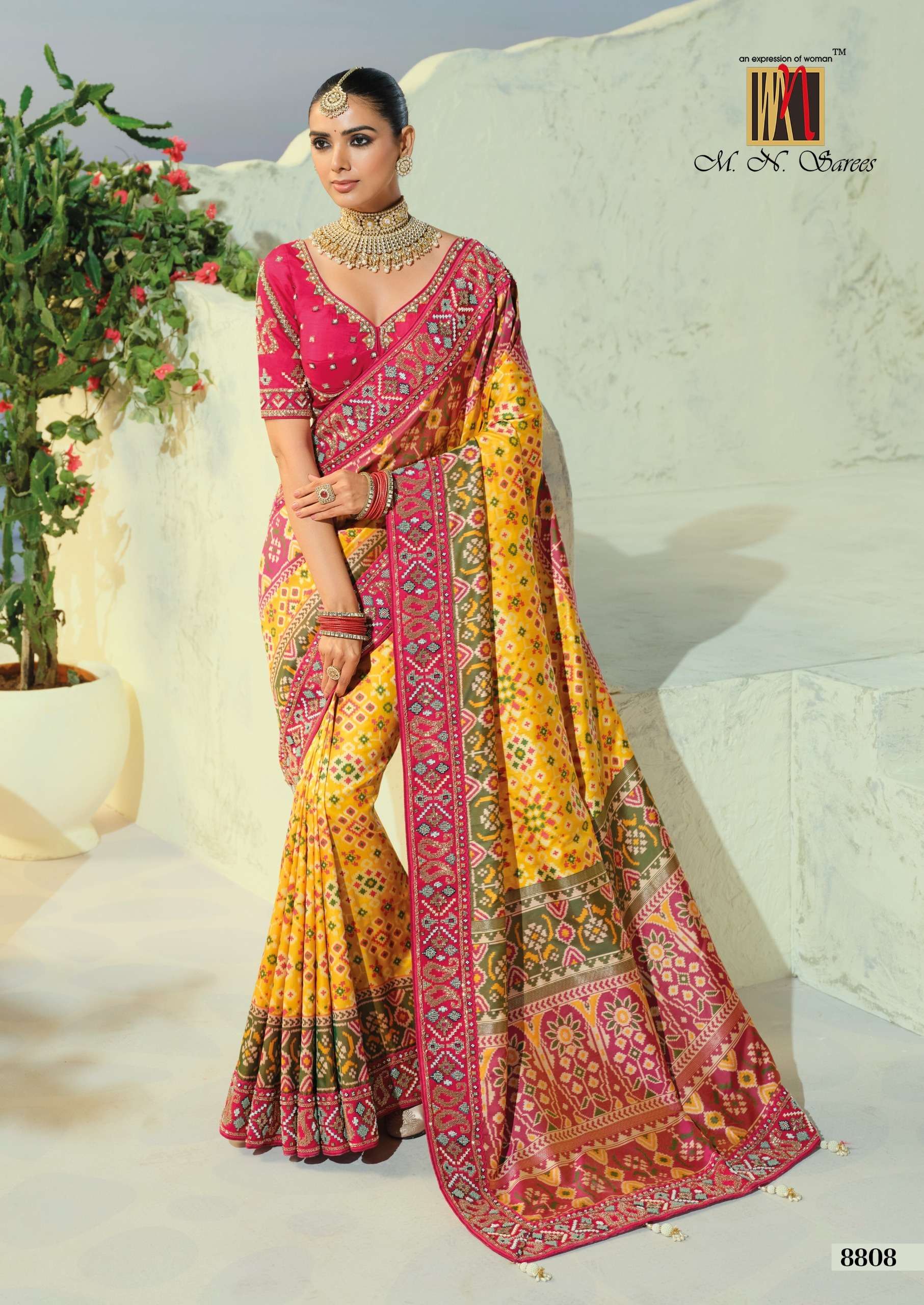 MN The Heritage Of Patola 8800 Series fancy fabric saree wholesale in surat